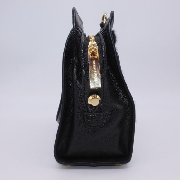 Michael Kors SATCHEL Rabbit Fur/ Calf Leather Shoulder Bag Purse - Picture 4 of 10